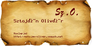 Sztoján Olivér névjegykártya