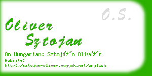 oliver sztojan business card